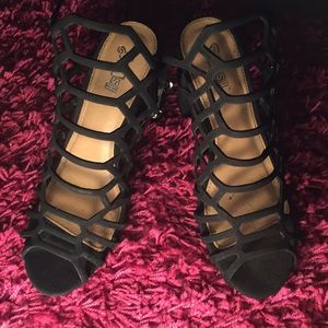 Black Strap Heels